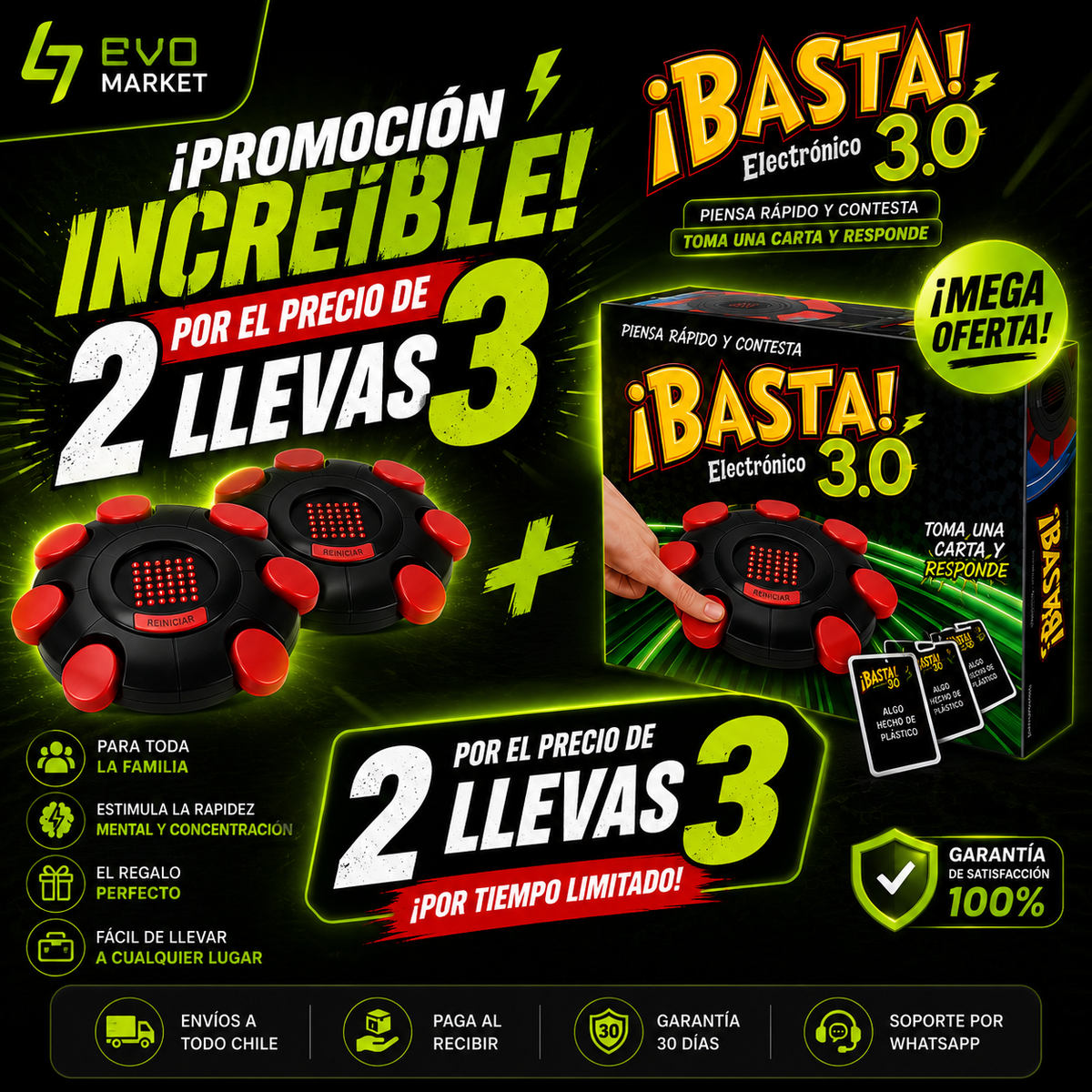 ⚡ ThinkRush™ | Juego de Rapidez Mental con Tablero Digital