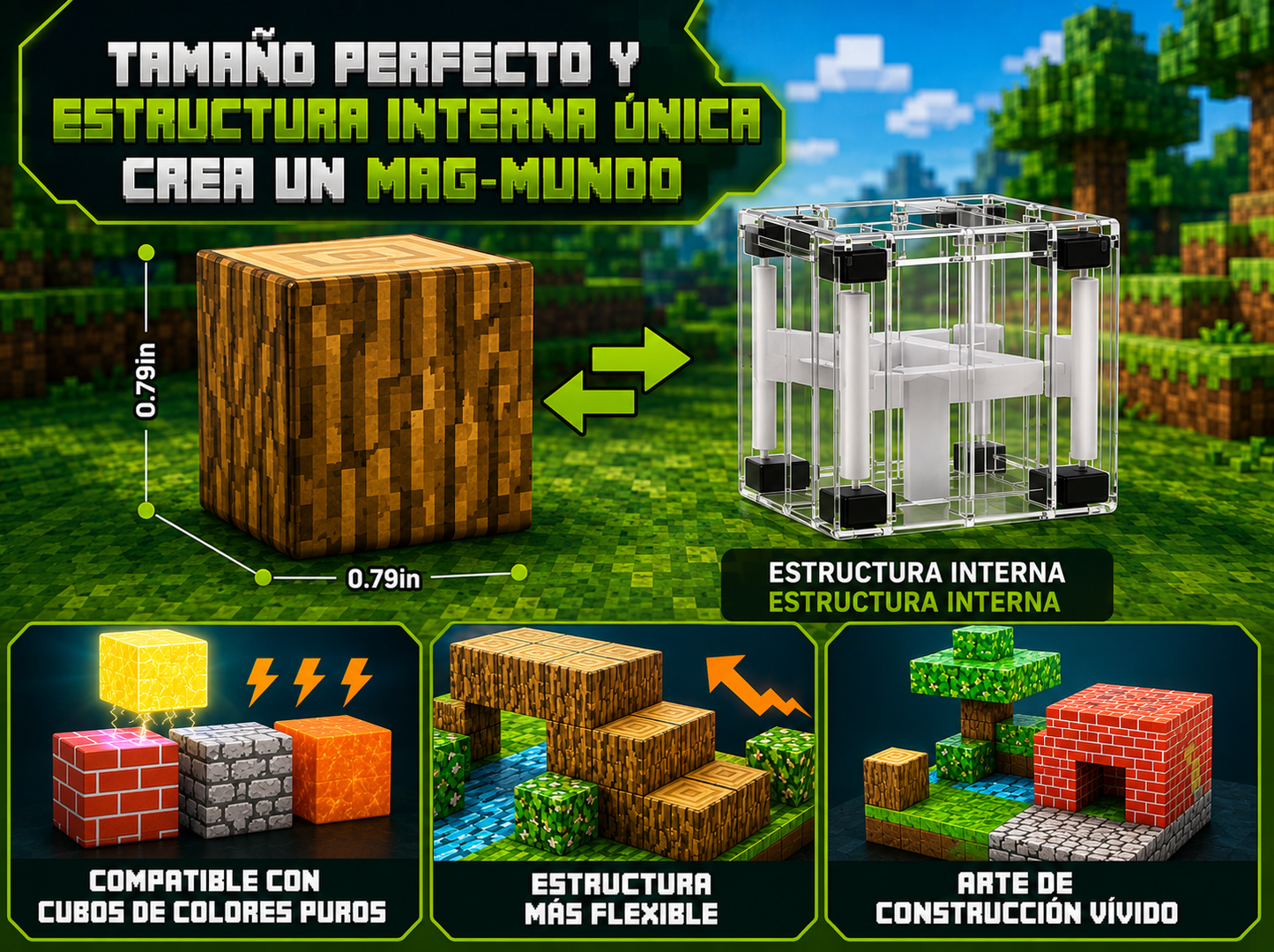BlockWorld™ | 75 Bloques Magnéticos para Construir tu Propio Mundo