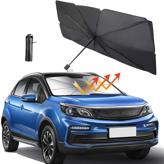 Parasol Parabrisas Auto Tipo Paraguas Plegable Anti UV y Anti Calor