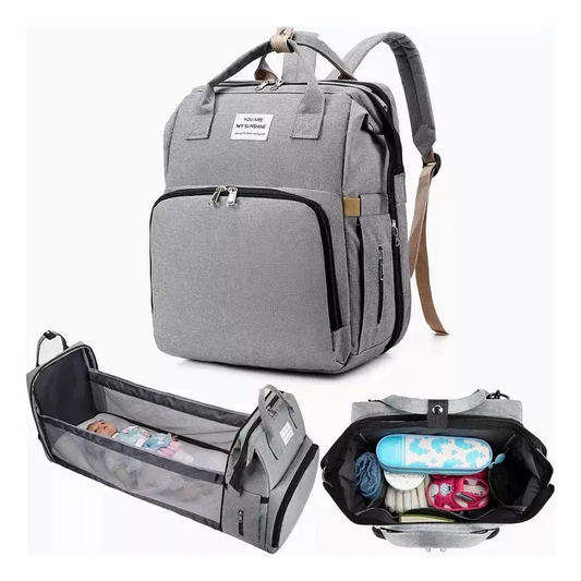 Mochila Pañalera con Mudador Extensible – Práctica, Amplia y Moderna