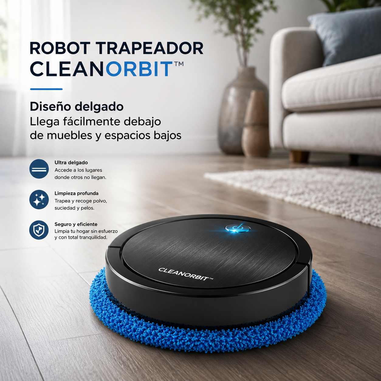 ✨ CleanOrbit™ | Menos polvo, Más tiempo para ti.