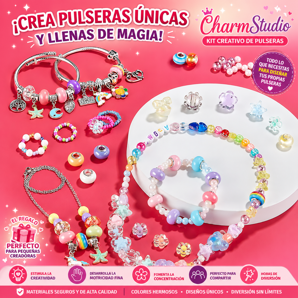 ✨ CharmStudio™ | Kit Creativo para Diseñar Pulseras