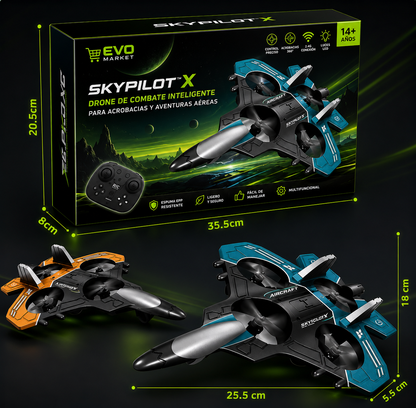 SkyPilot™ X | Drone de Combate Inteligente para Acrobacias y Aventuras Aéreas