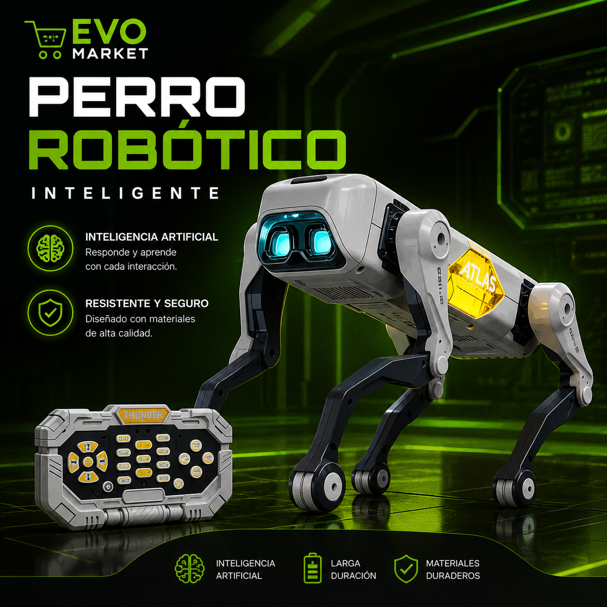 RoboBuddy™ AI | Perro Robot Inteligente que Aprende, Juega y Acompaña