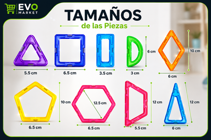 SmartBlocks™ | 97 Piezas Magnéticas para Construir, Aprender e Imaginar Sin Límites