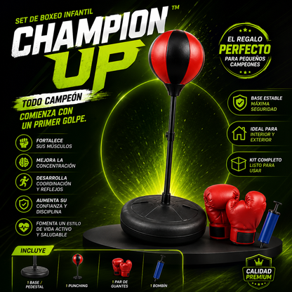 🥊 ChampionUp™ | Set de Boxeo Infantil