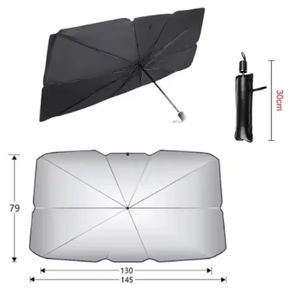 Parasol Parabrisas Auto Tipo Paraguas Plegable Anti UV y Anti Calor