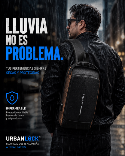 UrbanLock™ | Mochila Anti Robo Impermeable con Clave de Seguridad y Puerto USB 🔒⚡