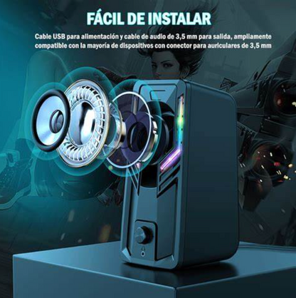 PARLANTES GAMER ONIKUMA G6 RGB PC