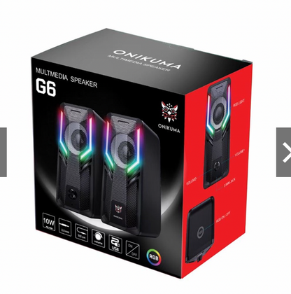 PARLANTES GAMER ONIKUMA G6 RGB PC