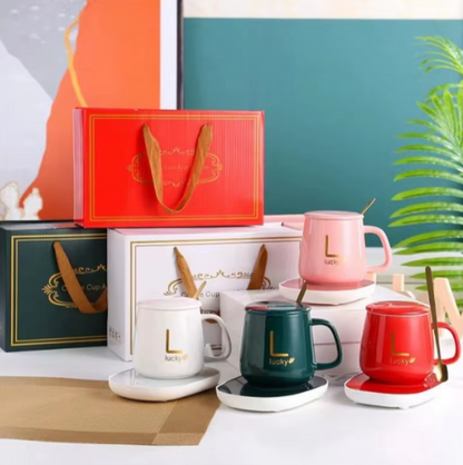 Taza Eléctrica Premium con Base Calefactora
