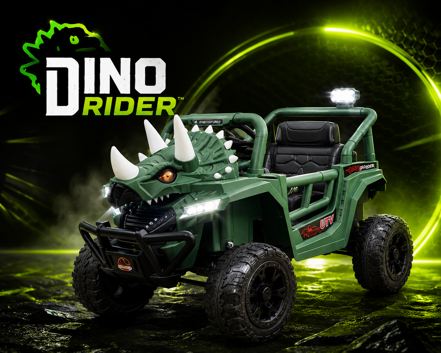 🦖 DinoRider™ | Vehículo Eléctrico Infantil Todoterreno con Control Parental